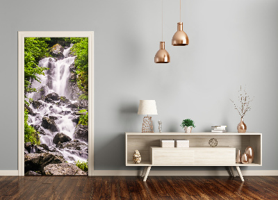 Selbstklebendes wandbild an der wand Wasserfall im wald