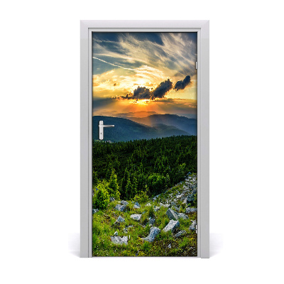 Selbstklebendes wandbild an der wand Panorama der berge