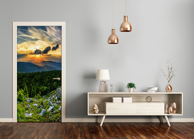 Selbstklebendes wandbild an der wand Panorama der berge