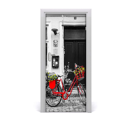 Selbstklebendes wandbild an der wand City-bike