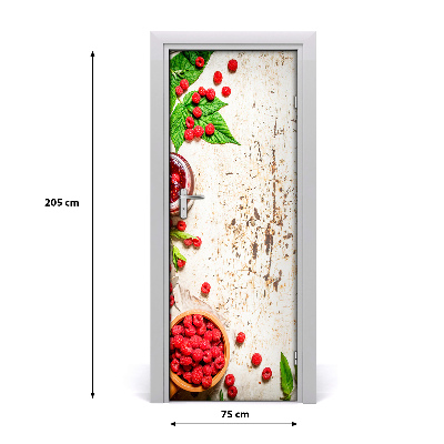 Selbstklebender aufkleber an der tür Himbeermarmelade