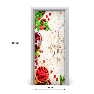 Selbstklebender aufkleber an der tür Himbeermarmelade