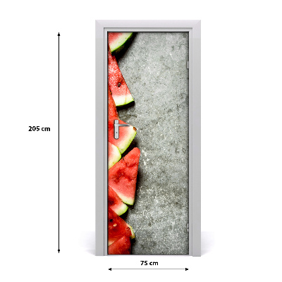 Selbstklebender aufkleber an der tür Wassermelone