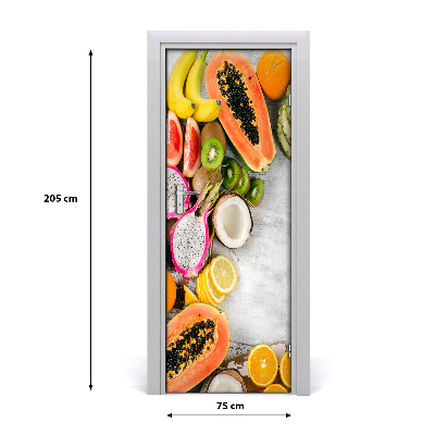 Selbstklebender aufkleber an der tür Obst