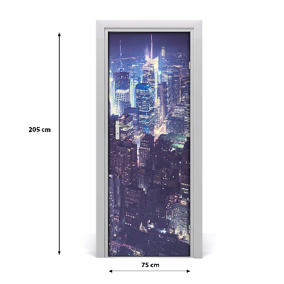 Selbstklebendes wandbild an der wand Manhattan bei nacht