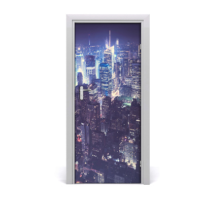 Selbstklebendes wandbild an der wand Manhattan bei nacht