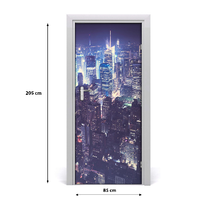 Selbstklebendes wandbild an der wand Manhattan bei nacht