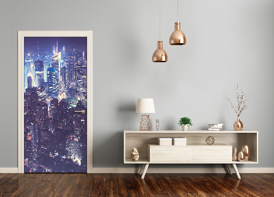 Selbstklebendes wandbild an der wand Manhattan bei nacht