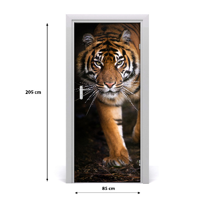 Selbstklebendes wandbild an der wand Tiger