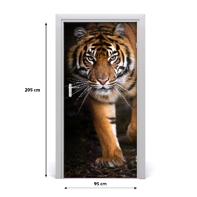 Selbstklebendes wandbild an der wand Tiger