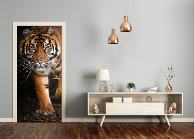 Selbstklebendes wandbild an der wand Tiger