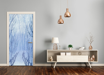 Selbstklebendes wandbild an der wand Wald im winter