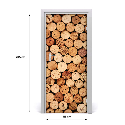 Selbstklebendes wandbild an der wand Corks wein