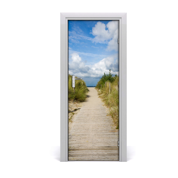 Selbstklebendes wandbild an der wand Der weg zum strand