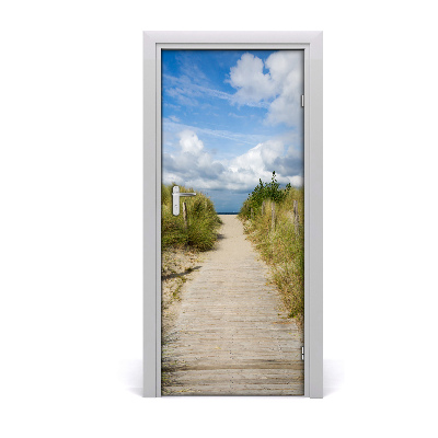 Selbstklebendes wandbild an der wand Der weg zum strand