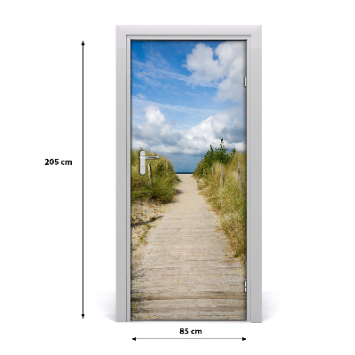 Selbstklebendes wandbild an der wand Der weg zum strand