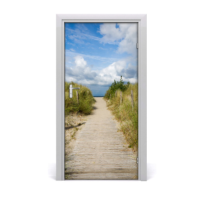 Selbstklebendes wandbild an der wand Der weg zum strand