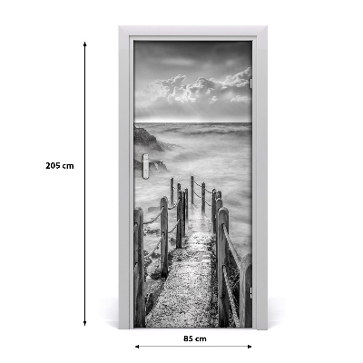 Selbstklebendes wandbild an der wand Der weg durch das meer