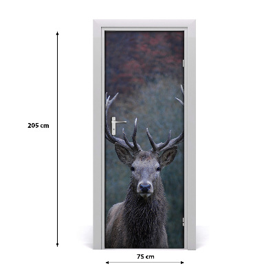 Selbstklebendes wandbild an der wand Hirsch natur