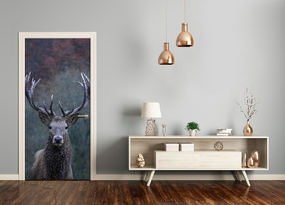 Selbstklebendes wandbild an der wand Hirsch natur