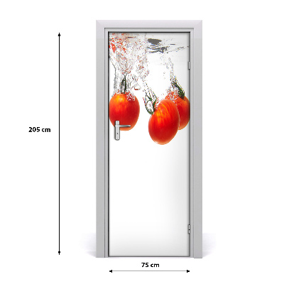 Selbstklebender aufkleber an der tür Tomaten unter wasser