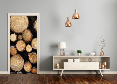 Selbstklebendes wandbild an der wand Logs