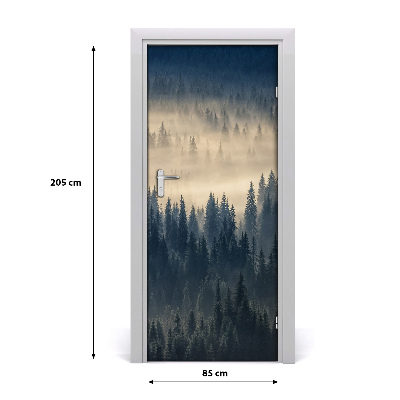 Selbstklebendes wandbild an der wand Den wald nebel über