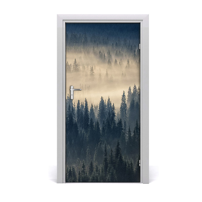 Selbstklebendes wandbild an der wand Den wald nebel über