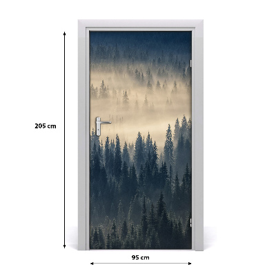 Selbstklebendes wandbild an der wand Den wald nebel über