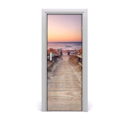 Selbstklebendes wandbild an der wand Der weg zum strand