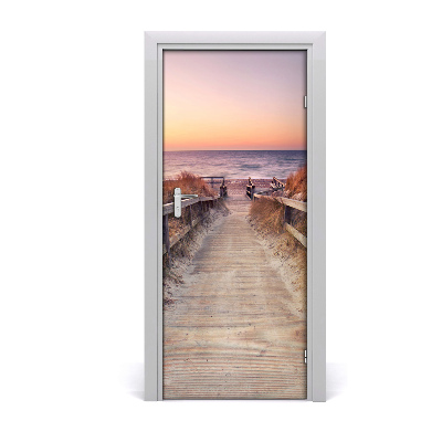 Selbstklebendes wandbild an der wand Der weg zum strand