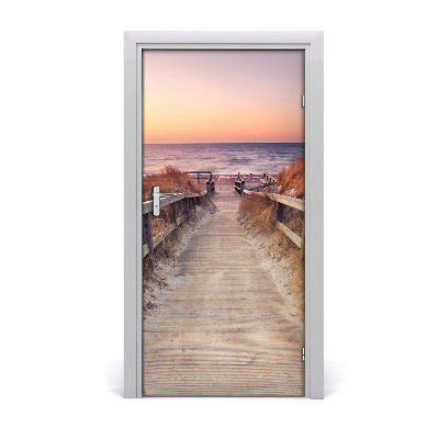 Selbstklebendes wandbild an der wand Der weg zum strand