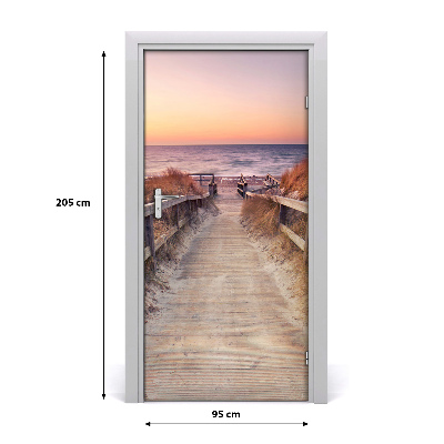 Selbstklebendes wandbild an der wand Der weg zum strand