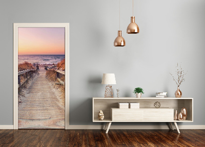 Selbstklebendes wandbild an der wand Der weg zum strand