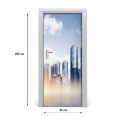 Selbstklebendes wandbild an der wand Wolkenkratzer