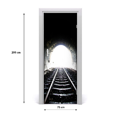 Selbstklebendes wandbild an der wand Tunnel bahngleise