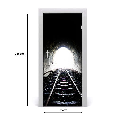 Selbstklebendes wandbild an der wand Tunnel bahngleise