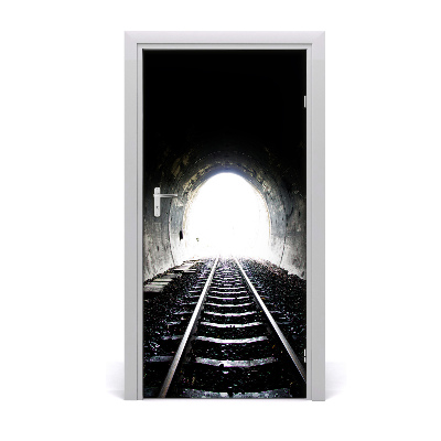 Selbstklebendes wandbild an der wand Tunnel bahngleise