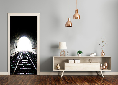 Selbstklebendes wandbild an der wand Tunnel bahngleise