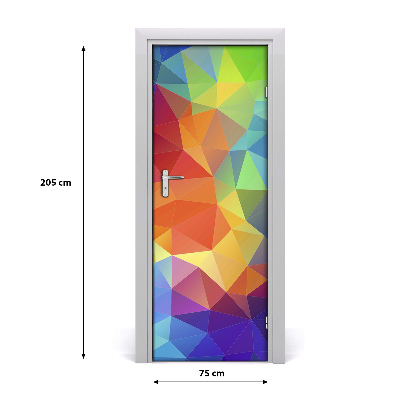 Selbstklebender aufkleber an der tür Abstraction dreiecke