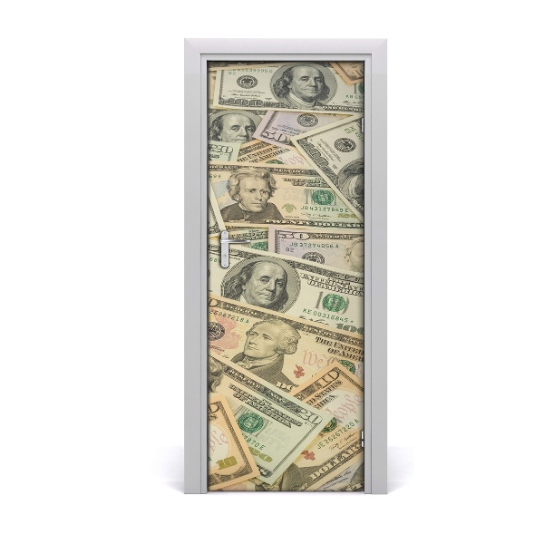 Selbstklebendes wandbild an der wand Dollar-banknoten