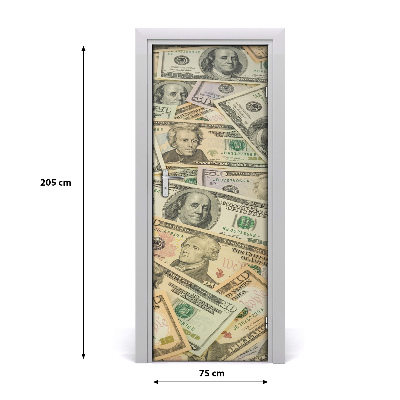 Selbstklebendes wandbild an der wand Dollar-banknoten