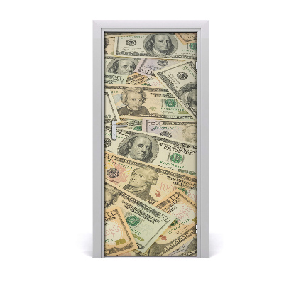 Selbstklebendes wandbild an der wand Dollar-banknoten
