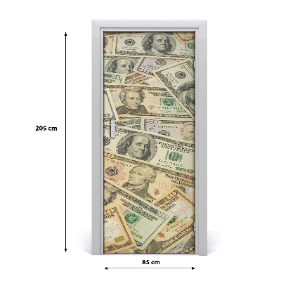 Selbstklebendes wandbild an der wand Dollar-banknoten