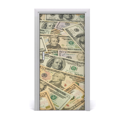 Selbstklebendes wandbild an der wand Dollar-banknoten