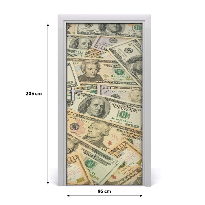 Selbstklebendes wandbild an der wand Dollar-banknoten