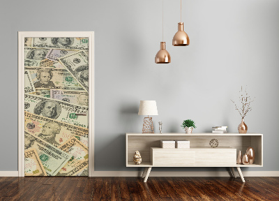 Selbstklebendes wandbild an der wand Dollar-banknoten