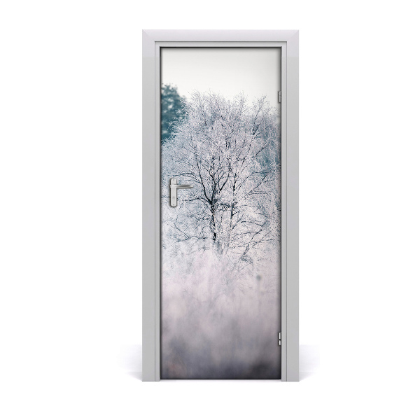 Selbstklebendes wandbild an der wand Wald im winter