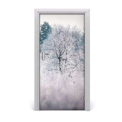 Selbstklebendes wandbild an der wand Wald im winter