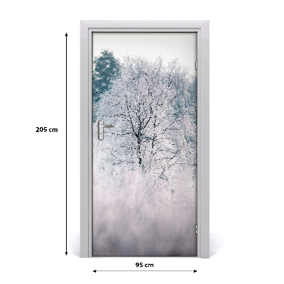 Selbstklebendes wandbild an der wand Wald im winter